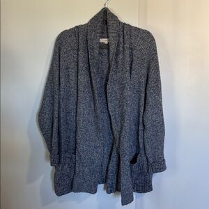 LOFT Textured Gray Knit Sweater